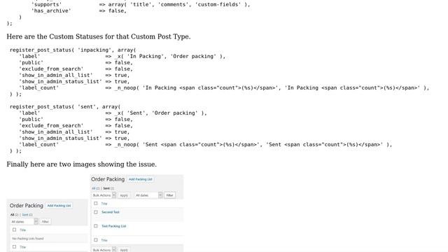 Wordpress: Custom Post Status not showing in Custom Post Type ALL view смотреть онлайн