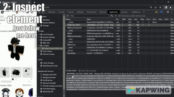 ROBLOX Beaming / Cookie logging Inspect method [JULY] [2023]