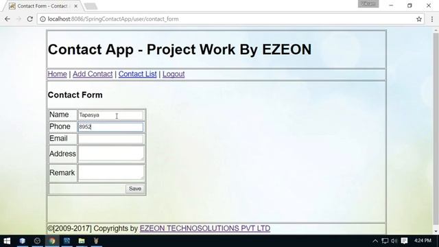 29 - Spring MVC - Project Work | Add Contact Operation (Contact App) - By eZeon смотреть онлайн