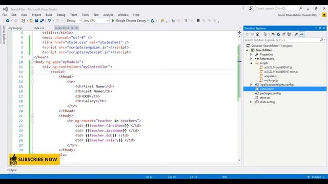 AngularJS : Use of Search Filter on Multiple Properties [Part 03] смотреть онлайн