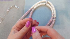 Жемчужные + Хрустальные бусины = ? Ожерелье из Жемчуга Своими Руками. Бижутерия Мастер Класс.