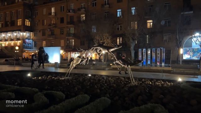 Exploring Vibrant Yerevan Nightlife | Walking Tour Through The City Center