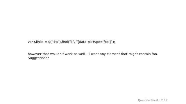 jQuery : Finding an element that contains a certain data attribute смотреть онлайн