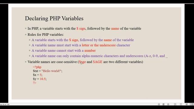 PHP TUTORIAL: ክፍል 2 Syntax, Variable and Constant #amharic #ethiopia #habesha #programming смотреть онлайн
