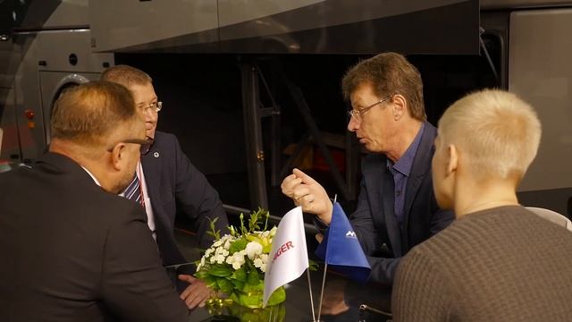 Туристический автобус Higer на выставке Busworld 2018 Москва