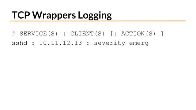 5.12 TCP Wrappers, Part II смотреть онлайн