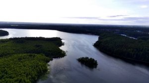 Полет над озером Бобрица, Лепель, Беларусь