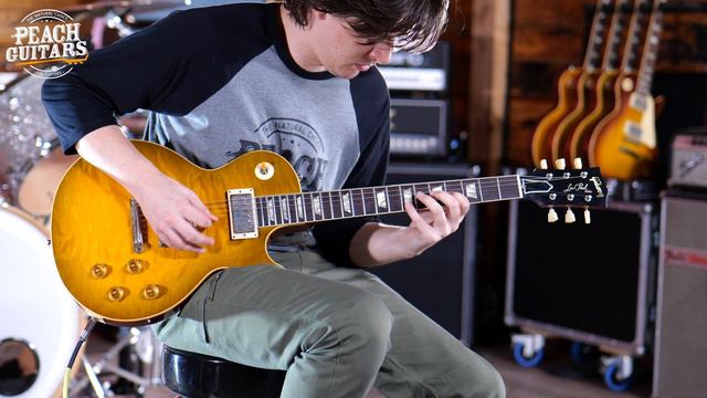Gibson Custom '59 Les Paul Standard HP Top Golden Poppy Burst VOS - 912871 смотреть онлайн