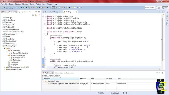 [#005] Bukkit Plugin programmieren | Sign Change Event [HD] смотреть онлайн