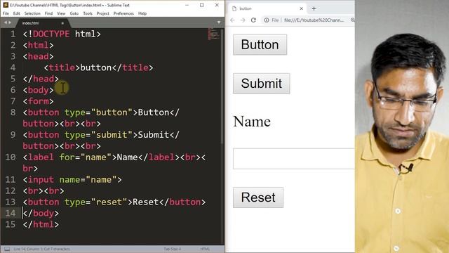 Button tag - html 5 tutorial in hindi - urdu - Class - 22 смотреть онлайн