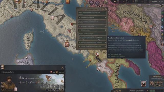CRUSADER KINGS III | ROYAL COURT | REINO DE ITALIA #1 "A por la unificación de la península itálica смотреть онлайн