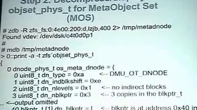Examining ZFS On-Disk Format Using mdb and zdb: Max Bruning смотреть онлайн