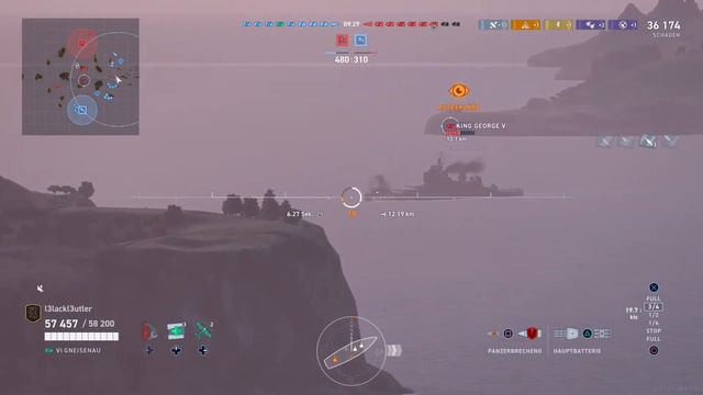 World of Warships: Legends ( PS4) - Gneisenau 1 vs 3 смотреть онлайн