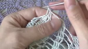 Скатерть " Надежда". Вяжем с 48 - 52  ряд.