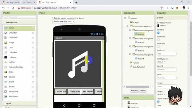 How To Make Simple Music Player With Mit App Inventor #LearningByDoing #2