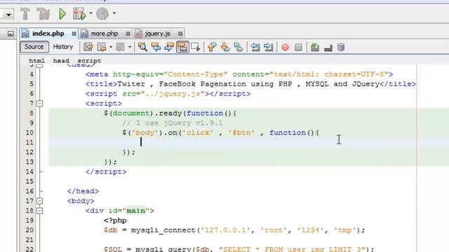 طريقة عمل تعدد صفحات نفس التويتر و الفيس بوك php ajax pagination like twitter and facebook смотреть онлайн
