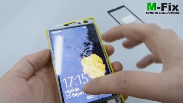 Замена стекла экрана на Nokia Lumia 1020 смотреть онлайн