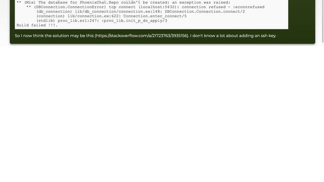 DBConnection.ConnectionError) tcp connect (localhost:5432): connection refused - :econnrefused смотреть онлайн