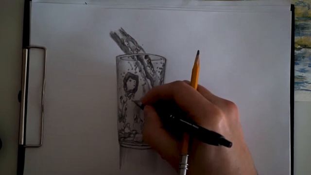Учимся рисовать стакан с водой - Кратко и Ёмко! смотреть онлайн