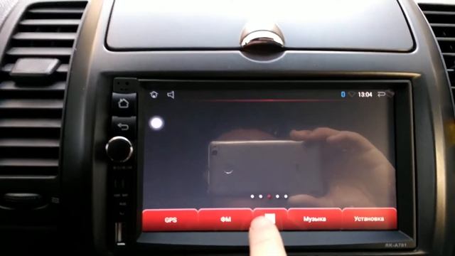 2 din автомагнитола RK-A701 на Nissan Note 2008 смотреть онлайн
