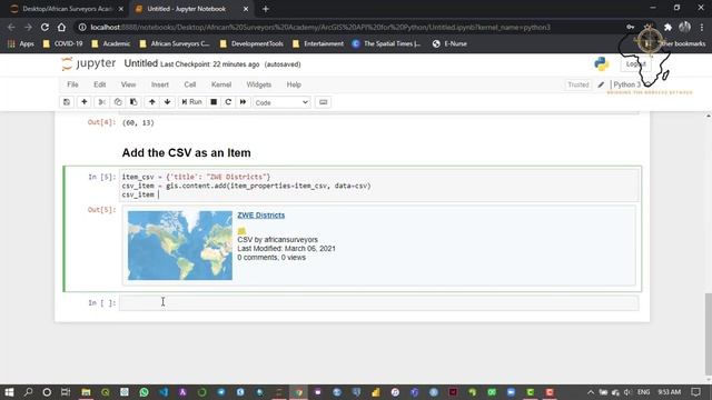Publishing to ArcGIS Online using Python API смотреть онлайн