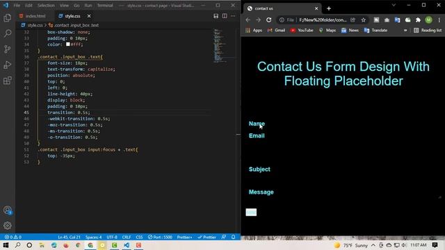 Bootstrap Contact Us Form Design with Floating Placeholder - Responsive Design смотреть онлайн