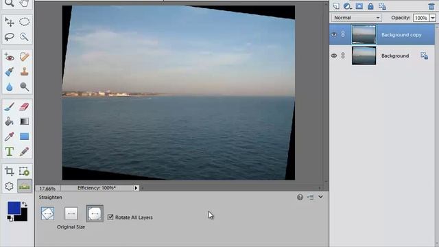 Learn how to use Photoshop Elements 11 - Part 41 - How to Straighten an Image in PSE 11 смотреть онлайн