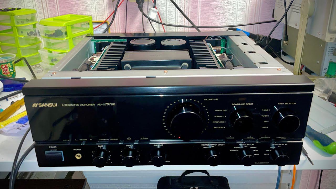 Sansui au-a707dr профилактика. Часть 3. Сборка настройка. смотреть онлайн