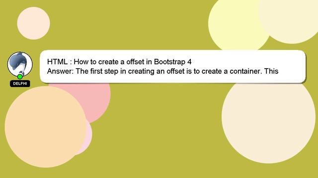 HTML : How to create a offset in Bootstrap 4 смотреть онлайн