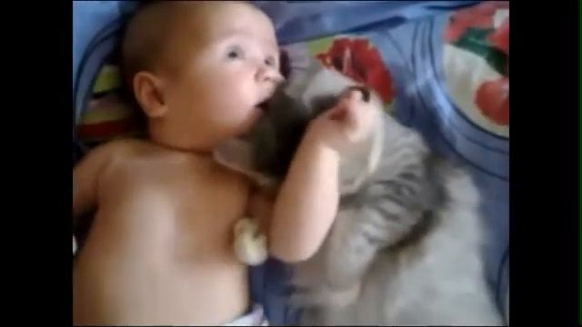 Коту нравится спать с малышом смотреть онлайн