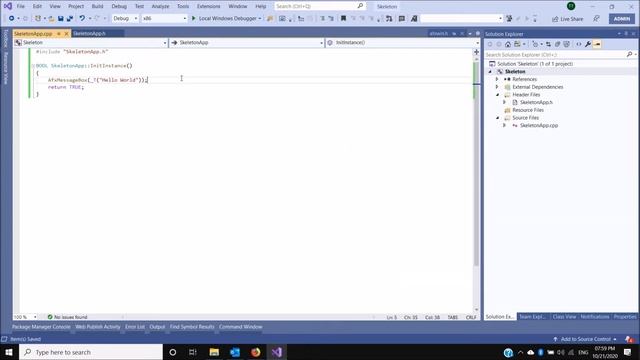 VC++ Tutorial 1: Skeleton App, Hello World | Full Stack Developer Beginner Tutorials смотреть онлайн