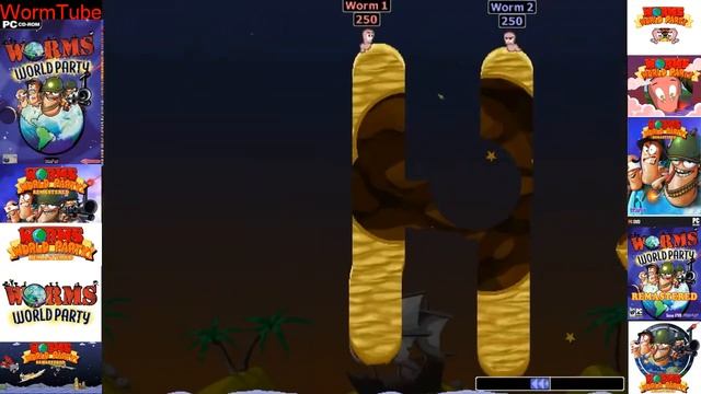 Worms World Party Remastered - How to create/edit your own terrain + Funny Gameplay смотреть онлайн