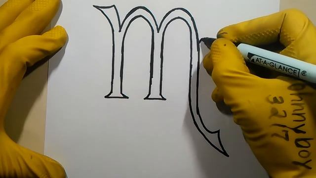 How to Draw Zodiac Signs Virgo VIRGIN Symbol ♍ Freehand Drawing Tattoo Horoscope Astrological Glyph смотреть онлайн