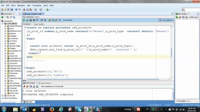 45/125 Oracle PLSQL:Creating Procedure/ Handling Exceptions смотреть онлайн