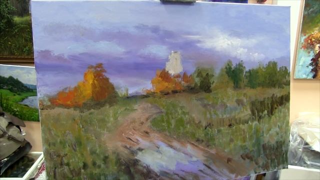 Мастер-Класс живописи маслом Часовня у дороги.А Южаков смотреть онлайн