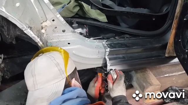Volkswagen Passat B8 ремонт кузова, замена панели заднего крыла. Volkswagen Passat B8 body repair. смотреть онлайн
