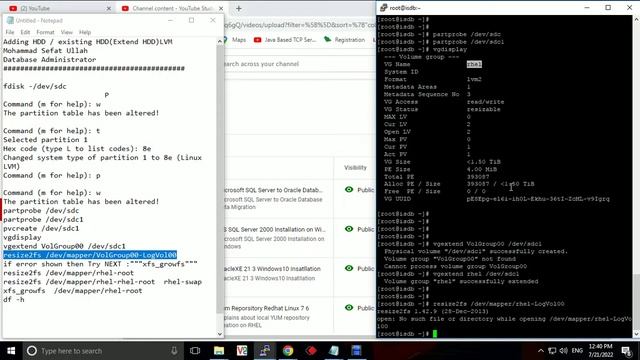 How To Extend | Resize LVM (root/)Disk For Linux (oracle sefat) смотреть онлайн