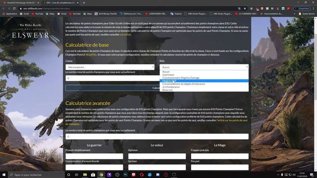 calculer ses points de champion The elder Scrolls Online смотреть онлайн