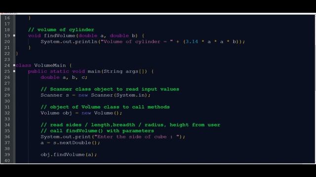 Java program to find the volume of cube,rectangular box,cylinder using function overloading (മലയാളം смотреть онлайн