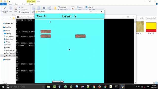 break the bricks game using pygame смотреть онлайн