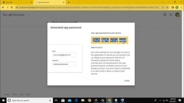 How to Setup Gmail SMTP Server and generate APP PASSWORD