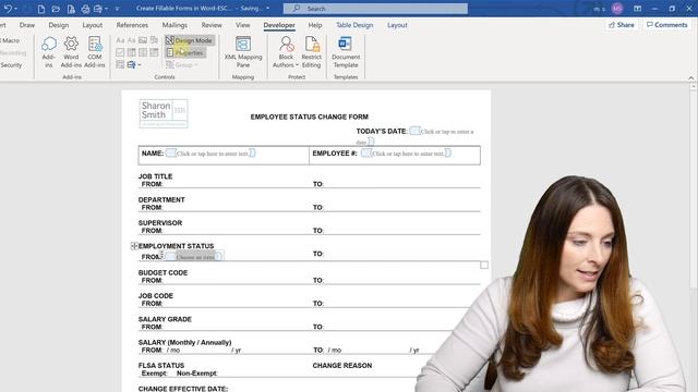 Make Fillable Forms in MS Word - Content Control Form Fields Part 2 смотреть онлайн