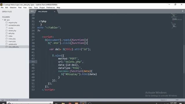 Delete Data Using Ajax jQuery PHP MySQL Bootstrap смотреть онлайн