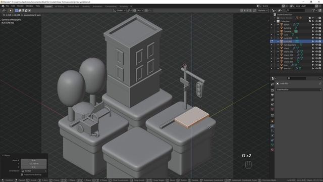 [Blender] Modeling 3D New York Diorama w/ Julianna Lebedeva | Part 1: Sketching Composition of Scen смотреть онлайн