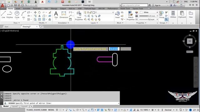 how to Using the MIRROR Command in AutoCAD 2017 смотреть онлайн