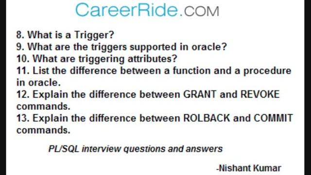 PL/SQL interview questions and answers смотреть онлайн