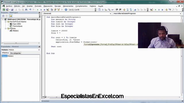 Porcentaje de progreso en Barra de estado de Excel смотреть онлайн