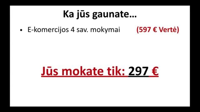E-Komercijos 4 savaičių mokymai - Atmerk Akis смотреть онлайн