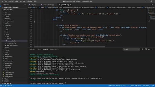 Users Management System - #3 Users Dashboard Setup - Laravel, VueJS смотреть онлайн