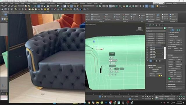 3DS Max Modeling Practices | 2023新款意式轻奢沙发美式客厅设计师款天鹅绒磨砂布欧式拉扣沙发 | Piano&Rain | Part 3 смотреть онлайн